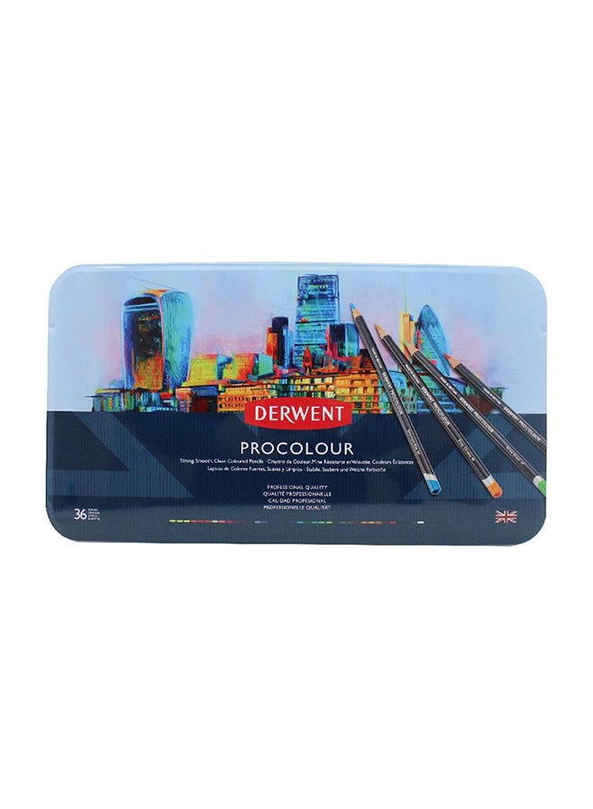 Derwent 36-Piece Procolour Pencil Set Multicolour - Image 1