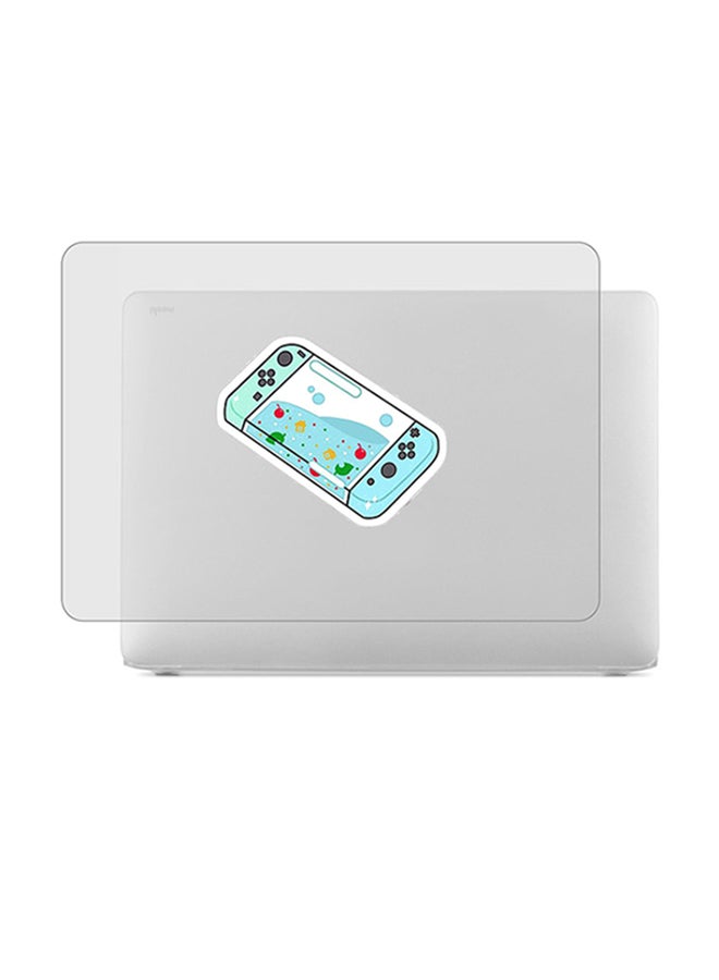 Theodor 2-Piece Printed Protective Hardshell Rubberized Case Cover For MacBook Air Silver - Image 1