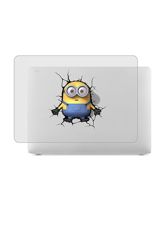 ثيودور غطاء حماية واق صلب مغلف بالمطاط مزين بطبعة لجهاز ماك بوك آير مكون من قطعتين - Image 1