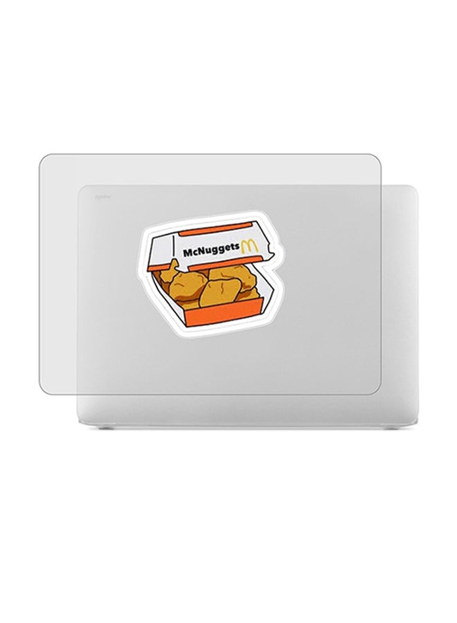 Theodor 2-Piece Printed Protective Hardshell Rubberized Case Cover For MacBook Air Silver - Image 1