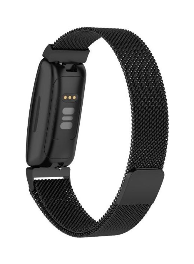 BGM - Milanese Replacement Wrist Strap Watchband For Fitbit Inspire 2 Black - Image 1