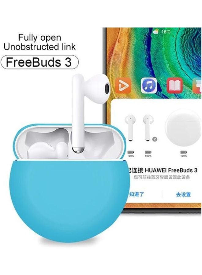 BGM Split Style Liquid Silicone Wireless Earphone Protective Case Storage Box for Huawei FreeBuds 3 White - Image 2