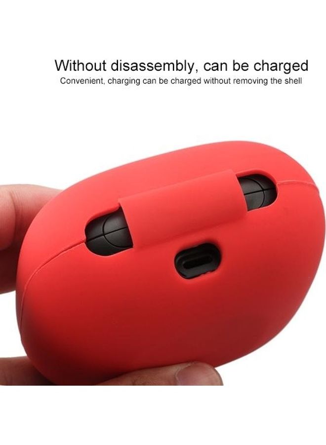 BGM Solid Colour Silicone Wireless Bluetooth Earphone Protective Case for Beats Powerbeats Pro Red - Image 3