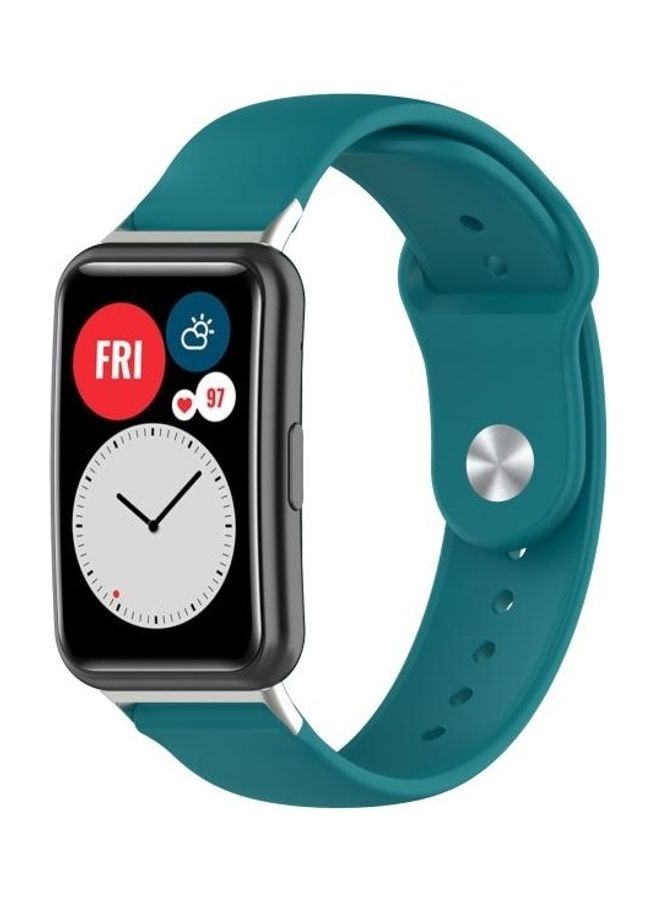 BGM Silicone Replacement Band Set For Huawei Watch Fit Green - Image 4