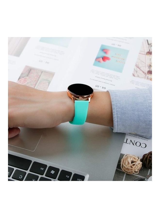 BGM Smart Watch Solid Color Silicone Wrist Strap Watchband For Samsung Galaxy Watch Active 2 Bluetooth Version 40mm Green - Image 5