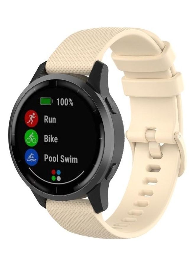 BGM Silicone Strap 22mm For Huawei Watch GT2e GT2 46mm Beige - Image 1