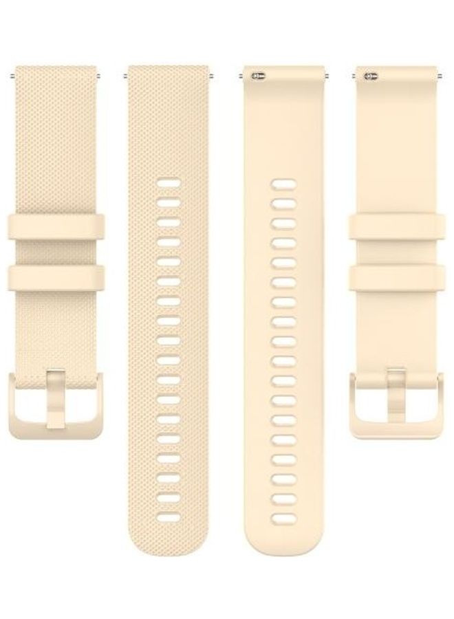 BGM Silicone Strap 22mm For Huawei Watch GT2e GT2 46mm Beige - Image 5