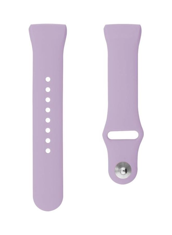 BGM Replacement Solid Colour Silicone Strap Band For Fitbit Charge 3 22mm Purple - Image 2
