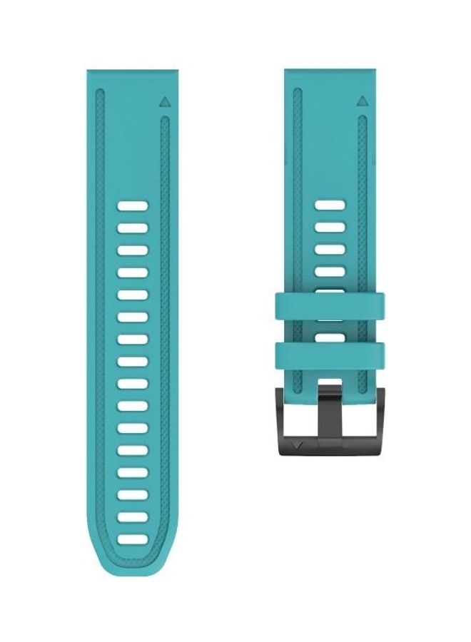 BGM Quick Release Silicone Replacement Band For Garmin Fenix 6S Blue