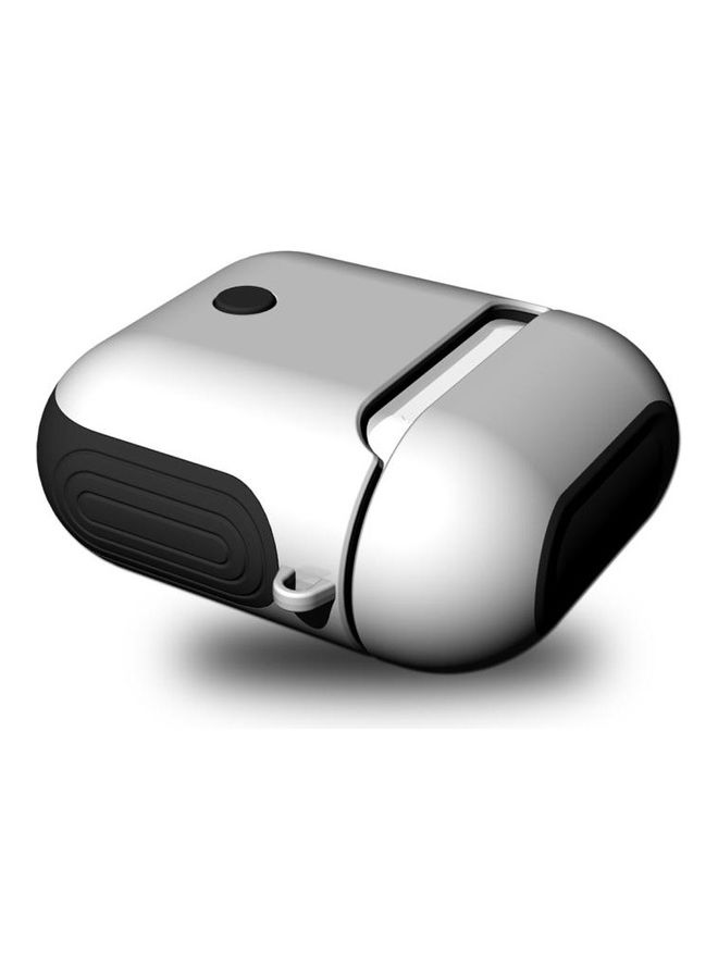BGM - Frosted Rubber Paint And Anti-Lost Bluetooth Earphones Case For Apple AirPods 1/2 White - Image 1