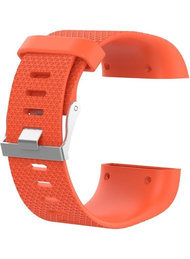 BGM Rhombus Texture Replacement Strap Band for Fitbit Surge Orange - Image 2
