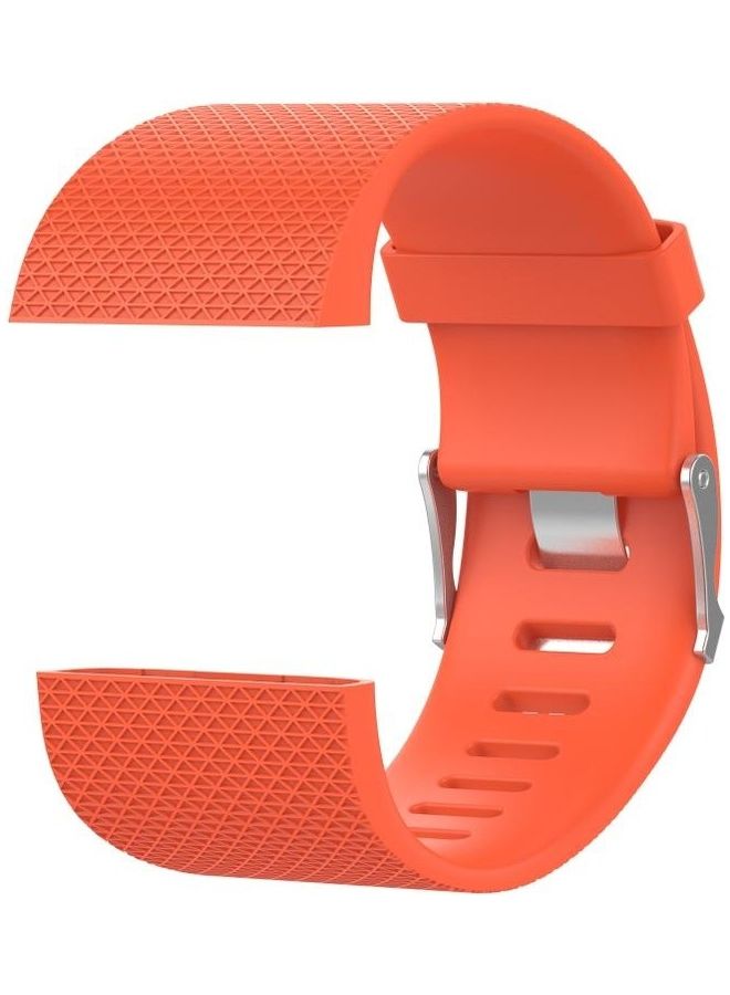 BGM Rhombus Texture Replacement Strap Band for Fitbit Surge Orange - Image 3