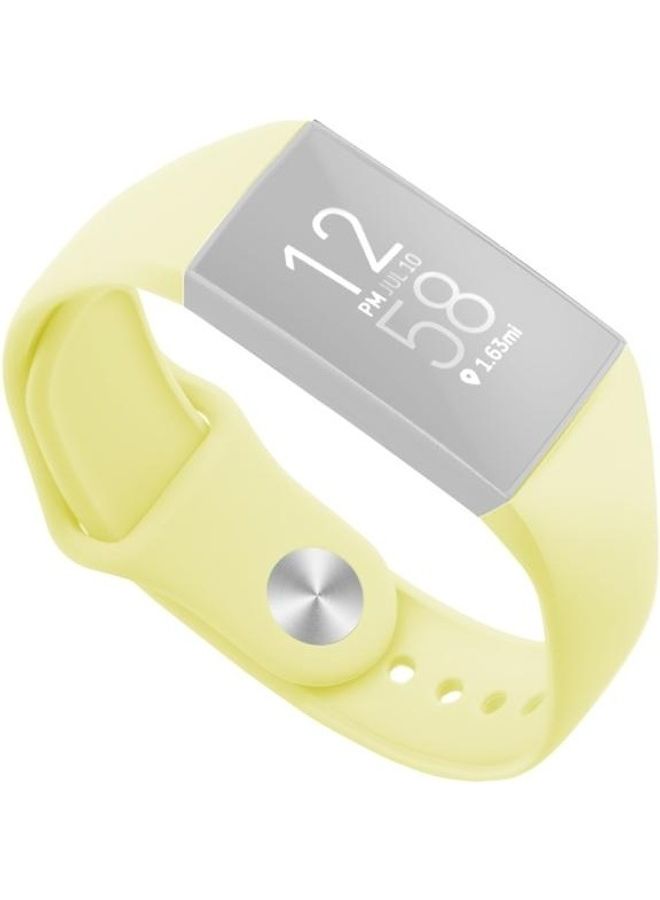 BGM Replacement Silicone Strap For Fitbit Charge 3 Yellow - Image 1