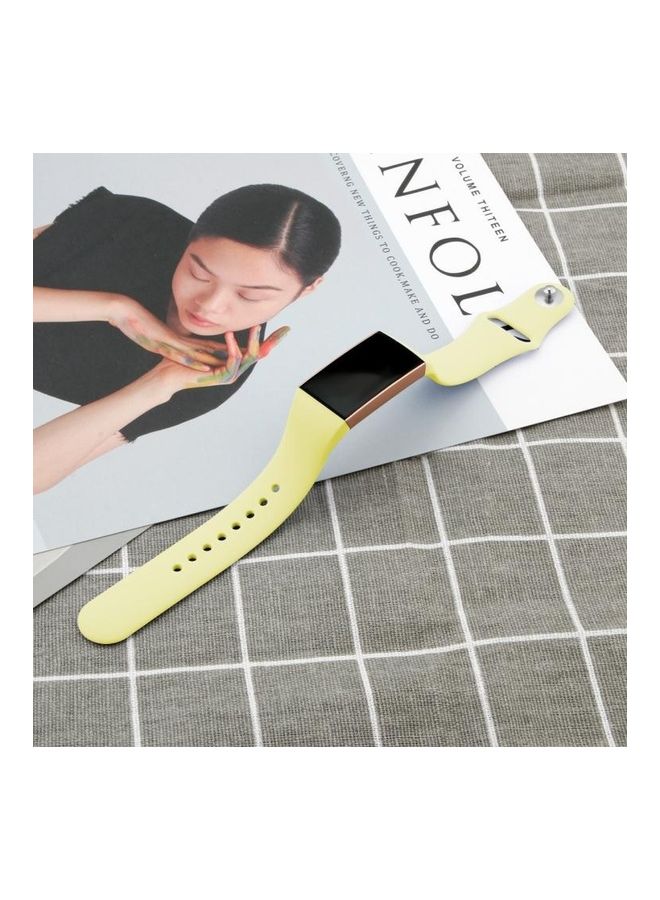 BGM Replacement Silicone Strap For Fitbit Charge 3 Yellow - Image 4