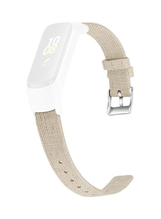 BGM Stainless Steel Canvas Strap For Samsung Galaxy Fit Pink - Image 2