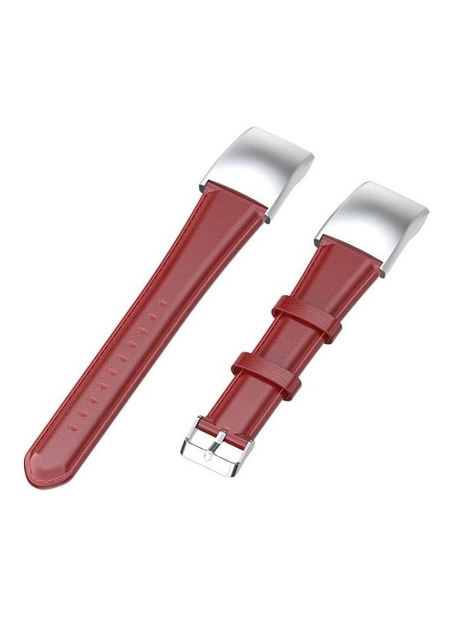 BGM Oil Wax Leather Wristband For Huawei Honor 4 and 5 Red - Image 3