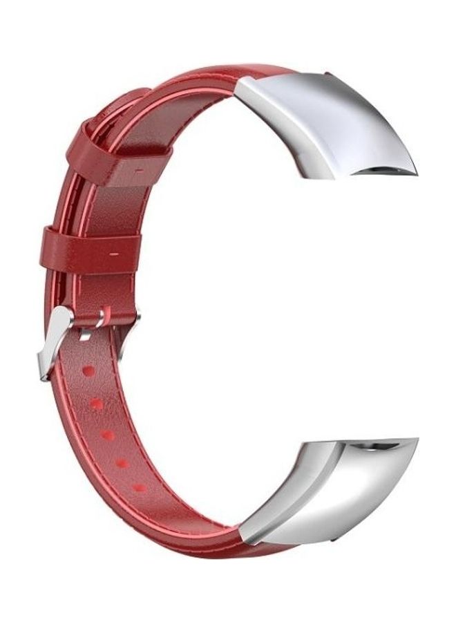 BGM Oil Wax Leather Wristband For Huawei Honor 4 and 5 Red - Image 1