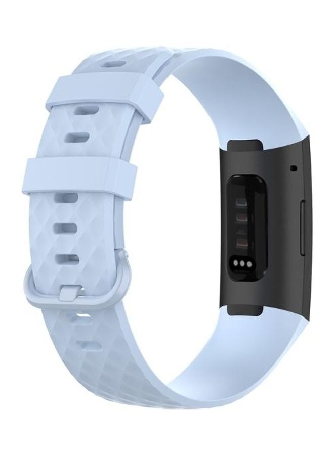 BGM Colour Buckle TPU Wrist Strap Band for Fitbit Charge 4/3/SE Blue - Image 4