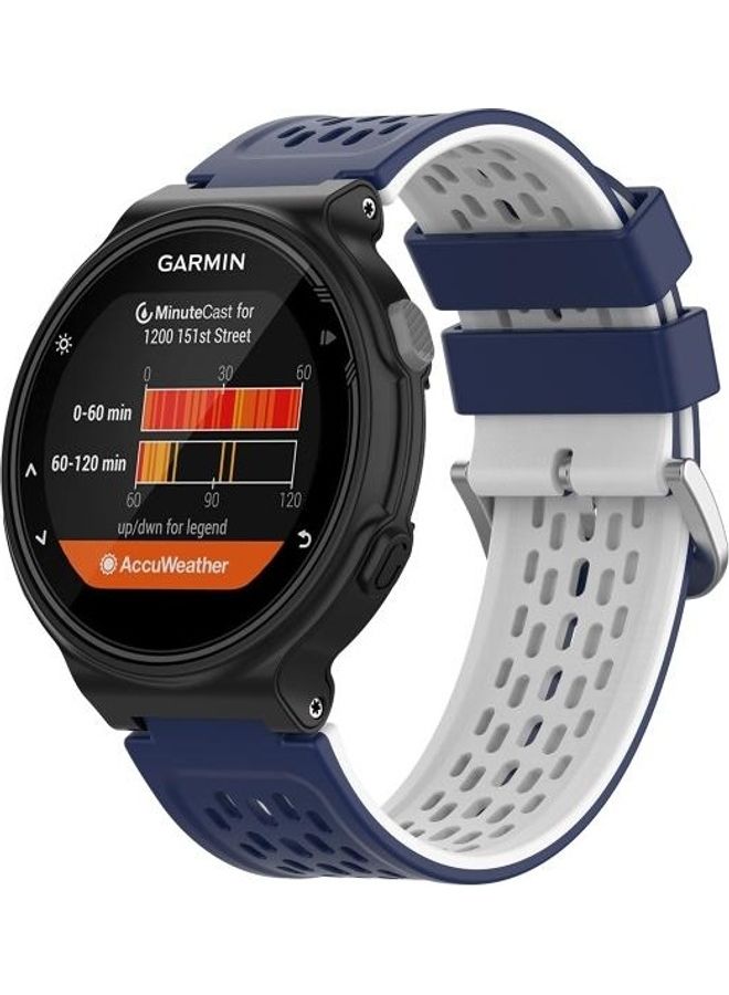 BGM Silicone Replacement Strap With 2 Tool Knives For Garmin Approach S2/S4 Blue/White - Image 5