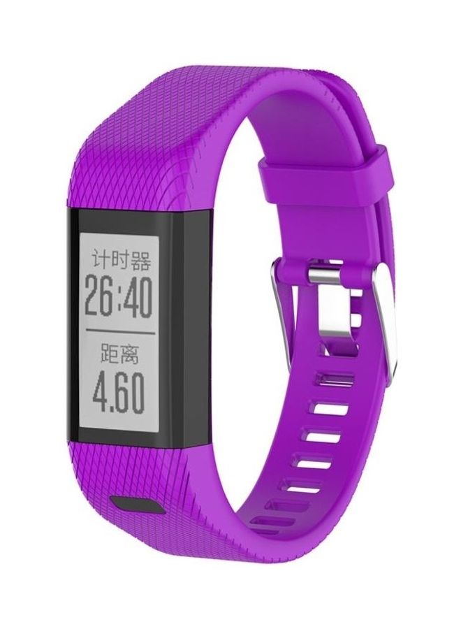 BGM Silicone Wrist Strap Watchband For Garmin Vivosmart HR Purple - Image 1