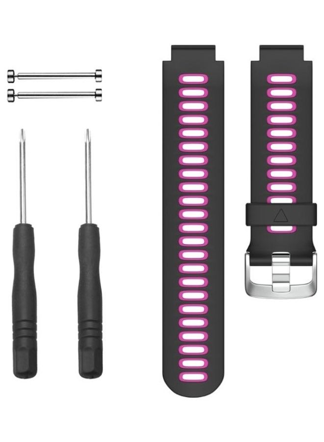 BGM Replacement Strap With Accessories For Garmin Forerunner 735 XT Black/Rose Red - Image 2