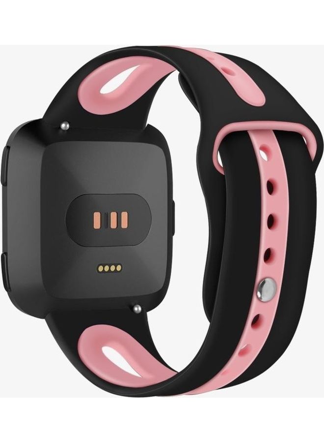 بي جي إم سوار بديل من السيليكون لساعات فيتبيت فيرسا 2/ فيتبيت فيرسا/ فيتبيت فيرسا لايت. أسود - Image 2