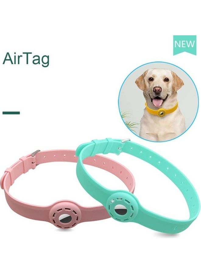 BGM - Pet Collar Anti-Scratch Shockproof Silicone Case For Apple AirTag Mint Green - Image 1