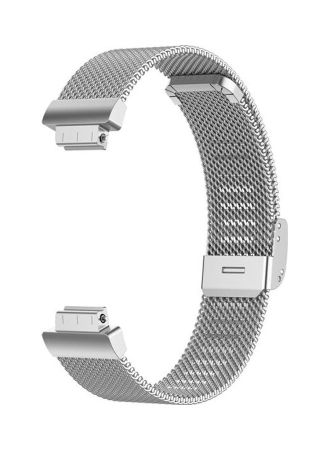 BGM Stainless Steel Metal Mesh Wrist Strap Watch Band For Fitbit Inspire/Inspire HR/Ace 2 Silver - Image 3