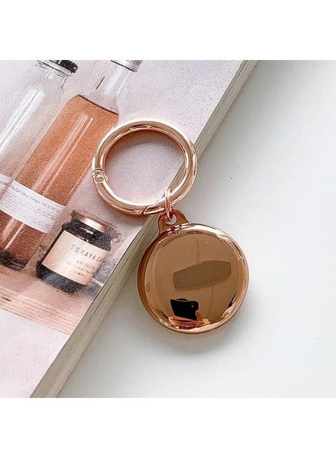 Electroplating TPU Case With Keychain For Apple AirTag Rose Gold