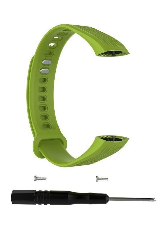 BGM Replacement Silicone Watch Band For Huawei Honor Band 3 Green - Image 2