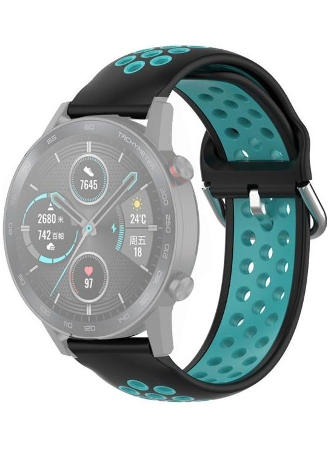 BGM Clasp Replacement Band For Huawei Honor Magic Watch 2 46mm Black/Mint Green - Image 1