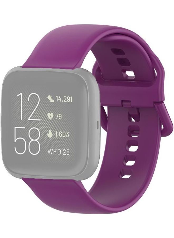 BGM 23mm Silicone Wrist Strap Watch Band For Fitbit Versa 2 / Lite / Blaze Purple - Image 1