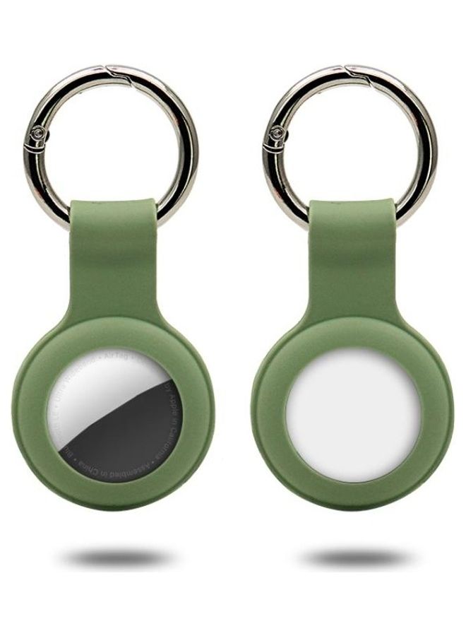 BGM Silicone Case with Keychain Ring for Apple AirTag Green  - Image 1