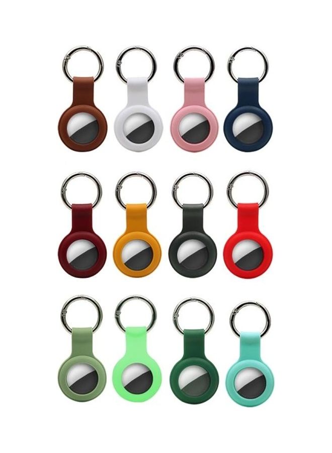 BGM Silicone Case with Keychain Ring for Apple AirTag Green  - Image 2