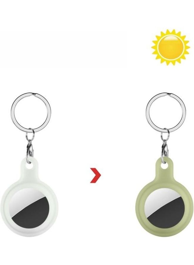 BGM - Discoloration In Sun Silicone Protective Cover For Apple AirTag Clear/Green - Image 1