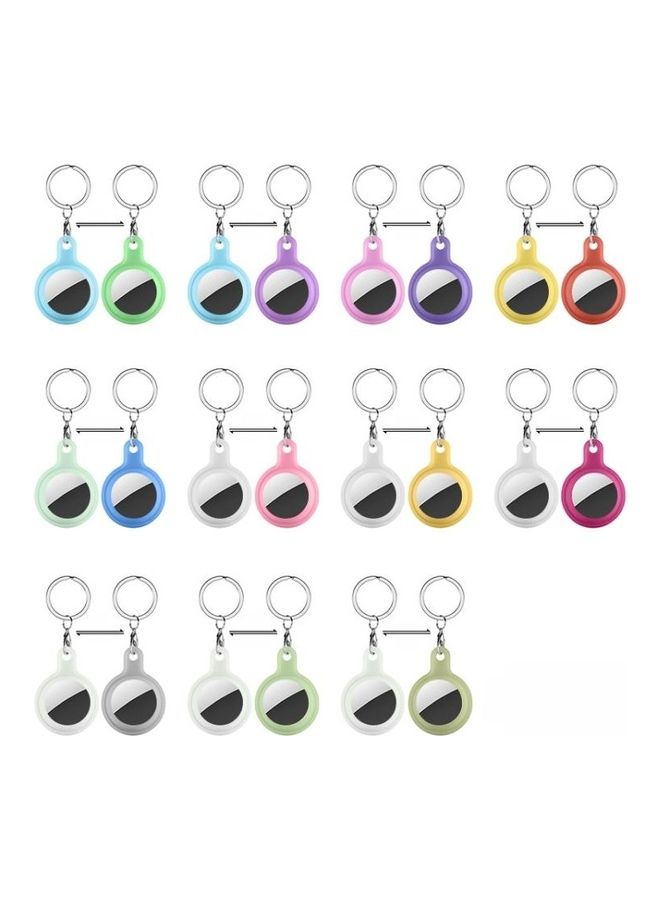 BGM - Discoloration In Sun Silicone Protective Cover For Apple AirTag Clear/Green - Image 1