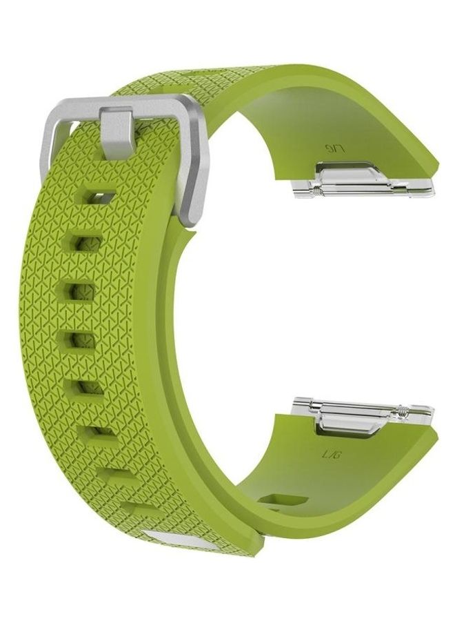 BGM Herringbone Texture Silicone Replacement Band For Fitbit Ionic Lime Green