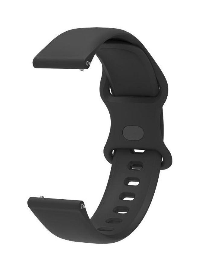 BGM Buckle Perforation Silicone Replacement Band For Huawei Watch 3 Black - Image 3