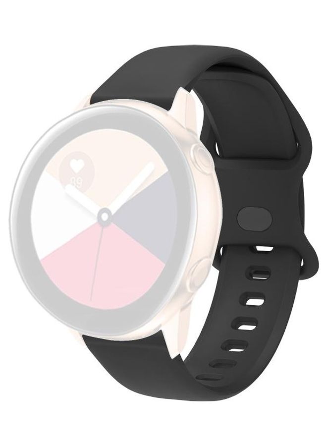 BGM Buckle Perforation Silicone Replacement Band For Huawei Watch 3 Black - Image 1