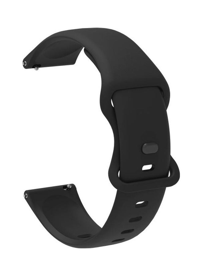 BGM Buckle Perforation Silicone Replacement Band For Huawei Watch 3 Black - Image 2