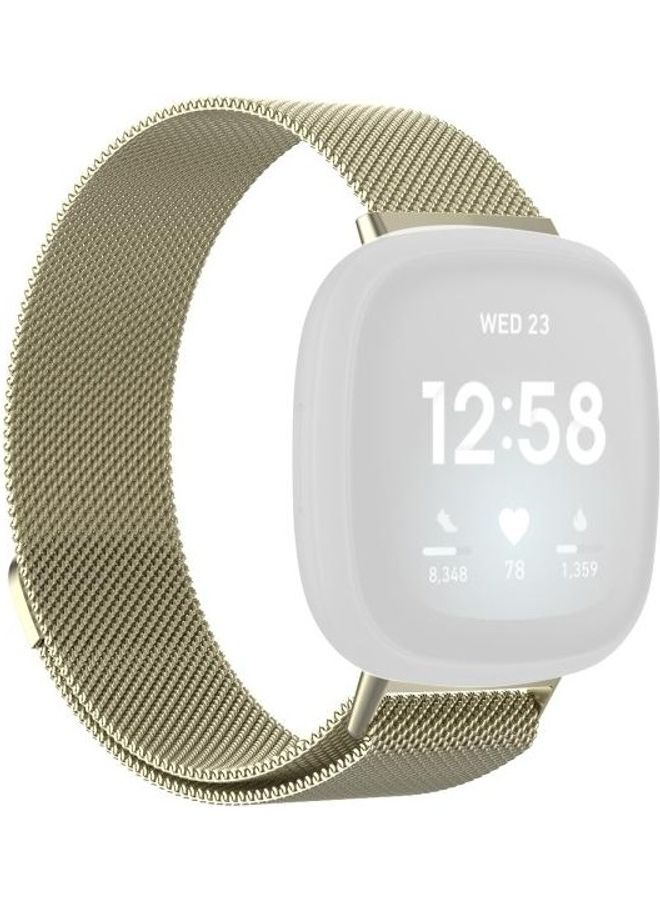 BGM Replacement Band For Fitbit Versa 3/Magnetic Milano Official Gold - Image 1