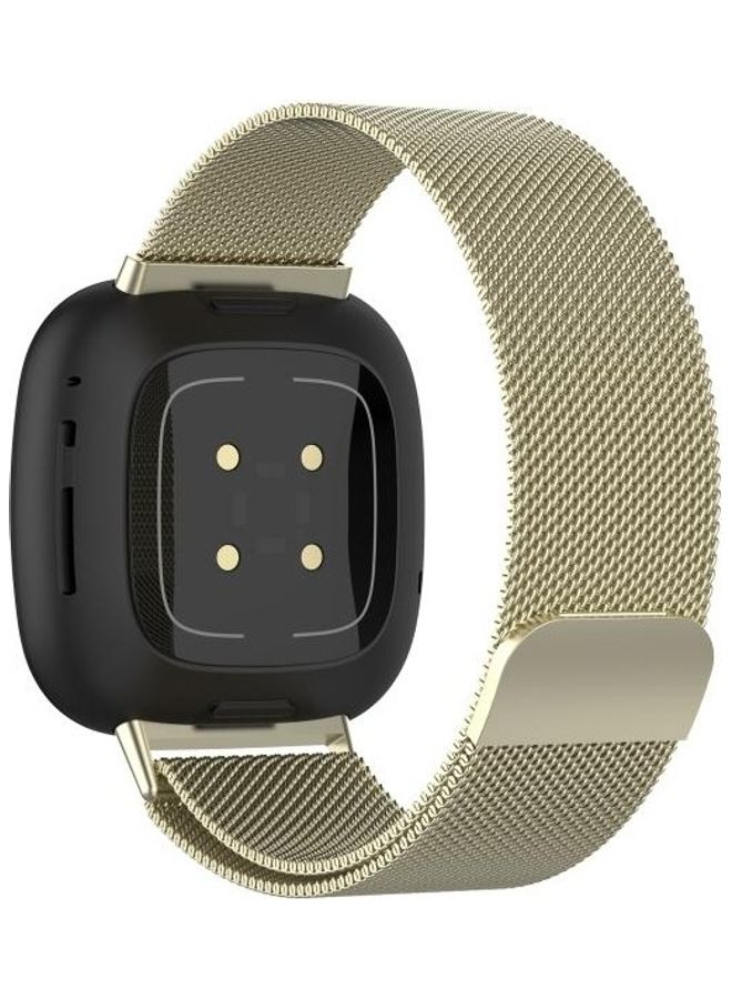 BGM Replacement Band For Fitbit Versa 3/Magnetic Milano Official Gold - Image 2