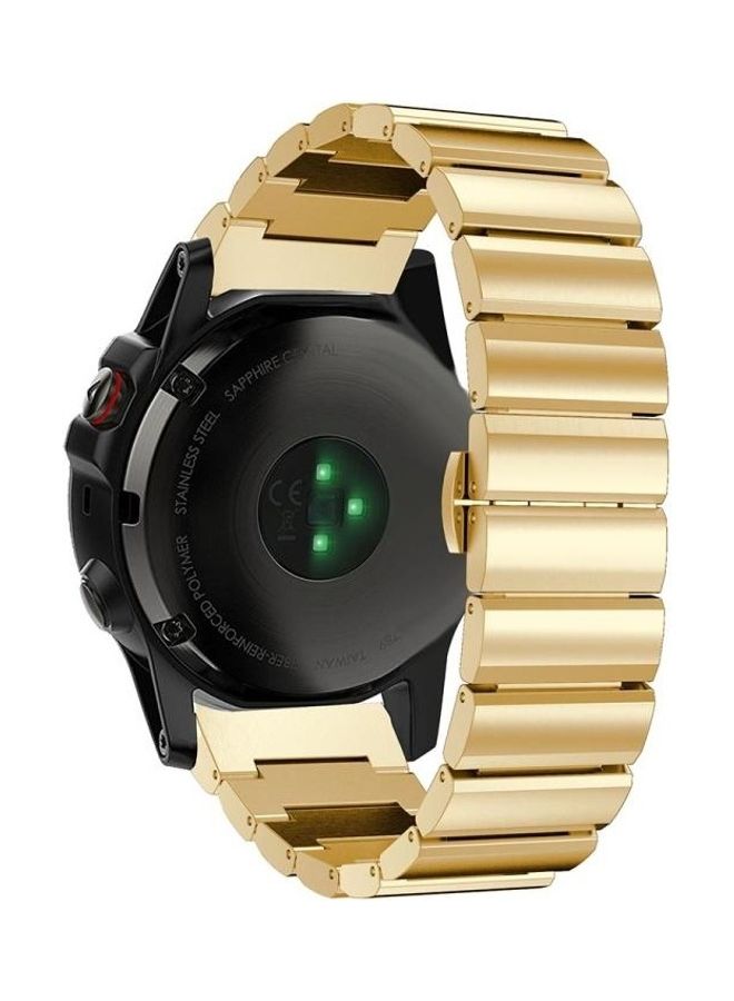 BGM - Replacement Milanese Strap With 2-Piece Tool For Garmin Fenix 6X 26mm Gold - Image 1