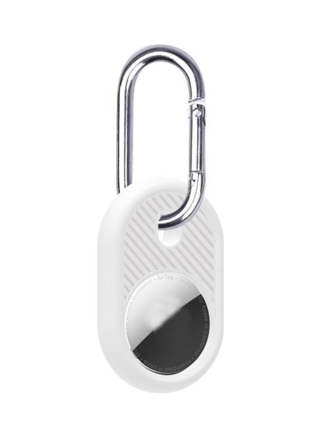 BGM Silicone Shockproof Protective Sleeve For Apple AirTag White/Silver  - Image 1