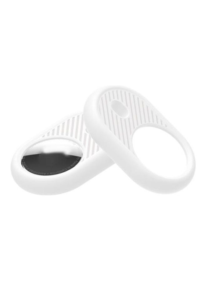 BGM Silicone Shockproof Protective Sleeve For Apple AirTag White/Silver  - Image 4