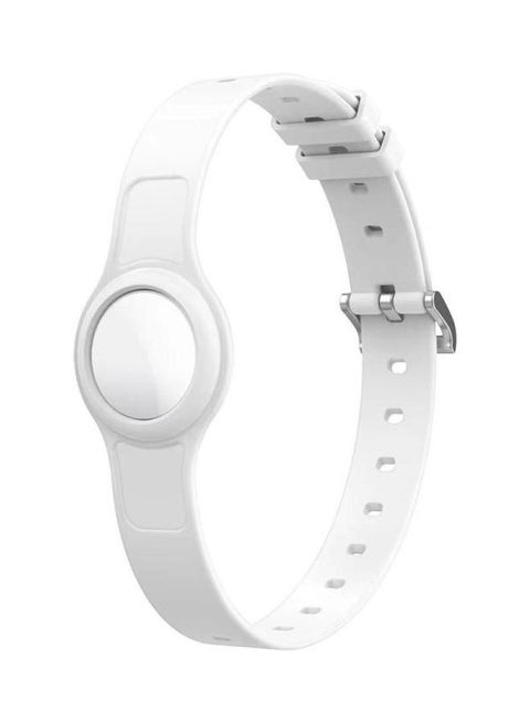 Mutural 2 in 1 Pet Collar Silicone Protective Case for Apple AirTag White