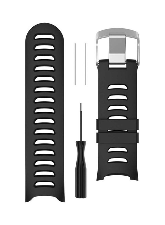 BGM Silicone Wrist Strap For Garmin Forerunner 610 Black - Image 4