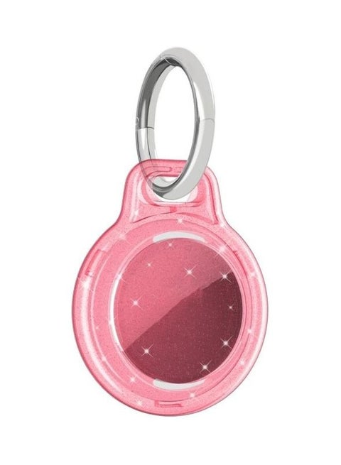Shockproof Protective Cover Case with Keychain Hook Loop For Apple AirTag Glitter Pink