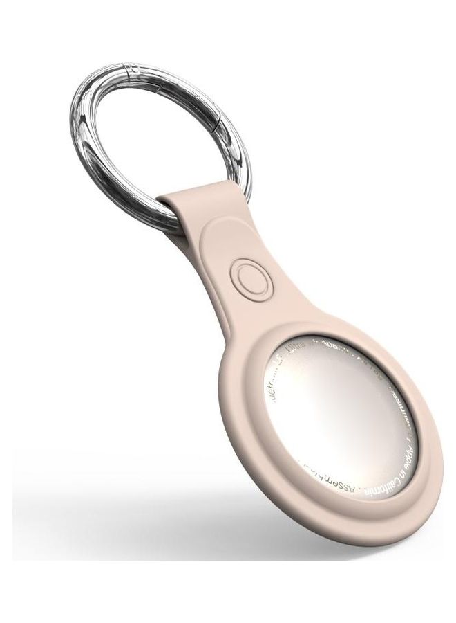 BGM - Anti-Scratch Frosted TPU Shockproof Protective Cover Soft Case with Keychain Ring Loop For Apple AirTag Gold - Image 1