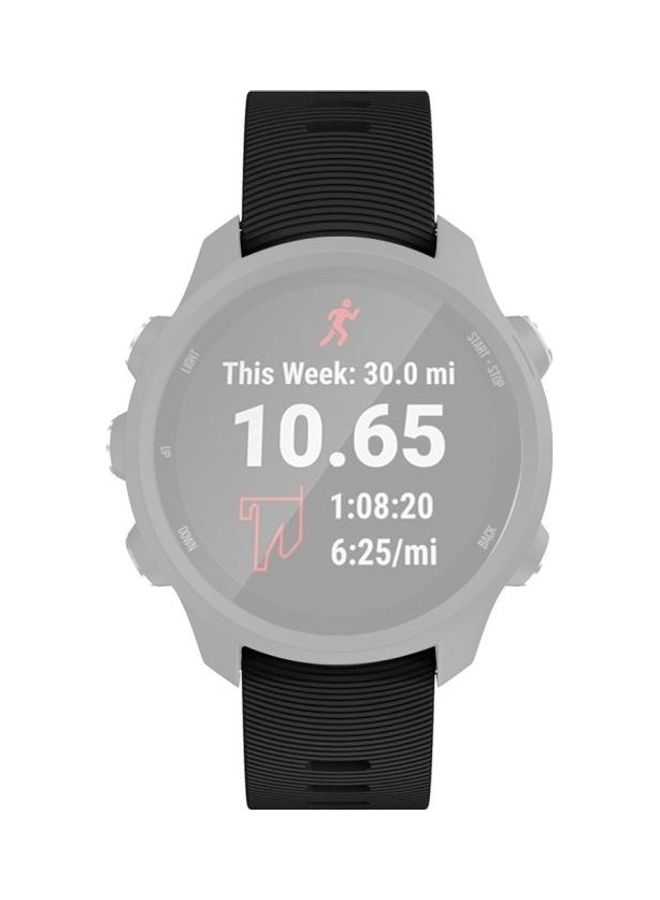 BGM Silicone Wrist Strap For Garmin Forerunner 245 Black - Image 4